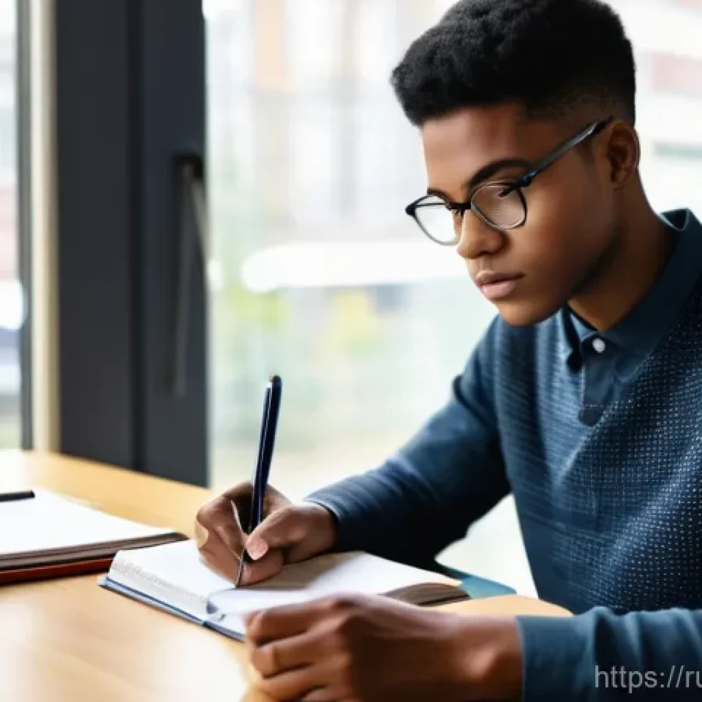 지방공무원 필기시험 실전 전략 - **Prompt 1: Diligent Preparation for Success**
    "A young adult, gender-neutral, with a focused an...