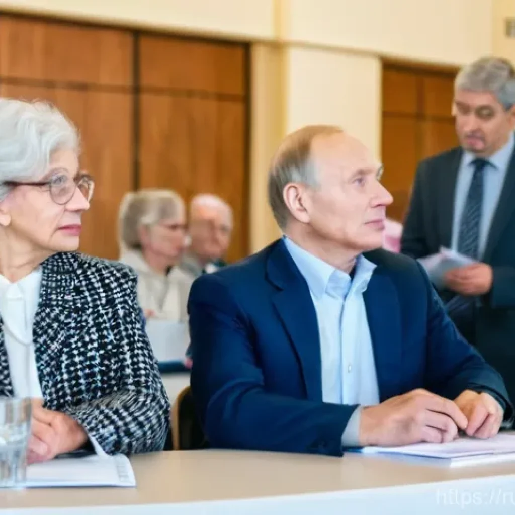 지방공무원 관련 최신 뉴스 해석 - **Prompt:** A diverse group of Russian citizens, including men, women, and older adults, are gathere...