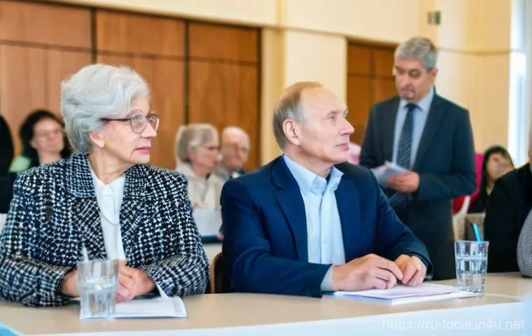 지방공무원 관련 최신 뉴스 해석 - **Prompt:** A diverse group of Russian citizens, including men, women, and older adults, are gathere...