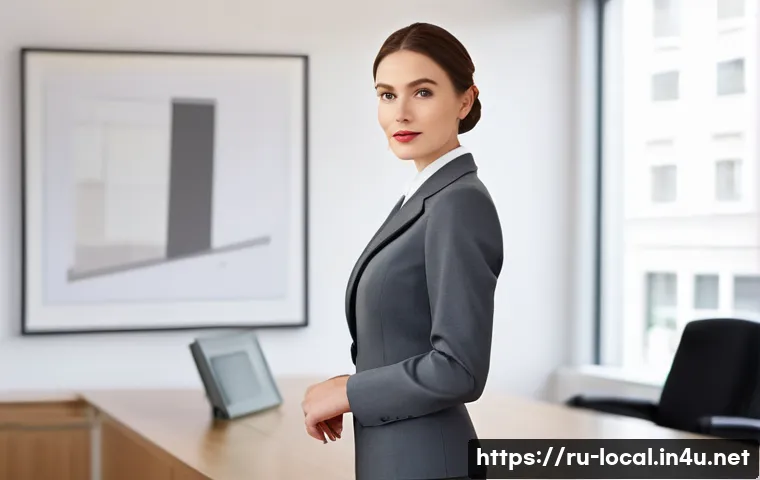 지방공무원 면접 복장과 매너 - **Prompt 1: Female Civil Servant Portrait**
    A professional woman in her early 30s, with a calm a...